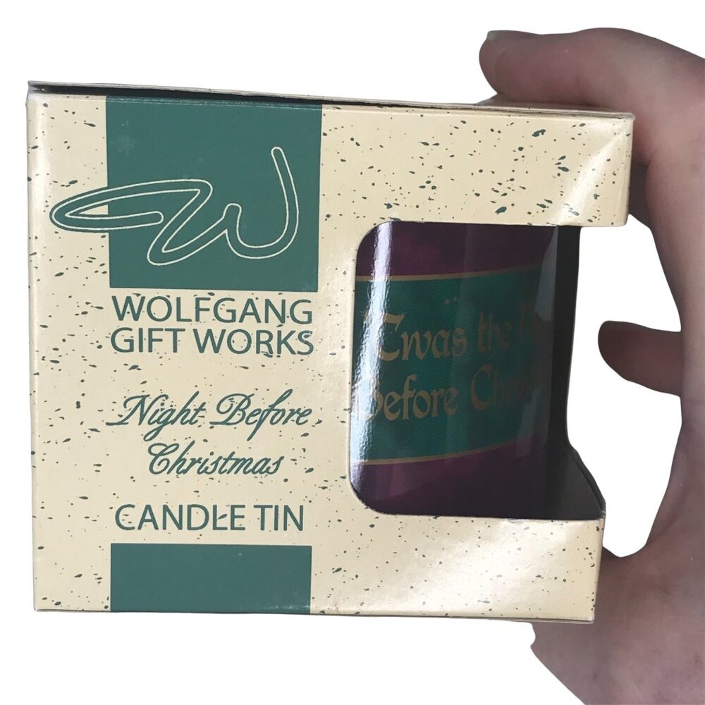 Wolfgang Gift Works Night Before Christmas Candle Tin New In Box